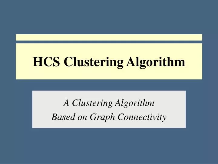 hcs clustering algorithm