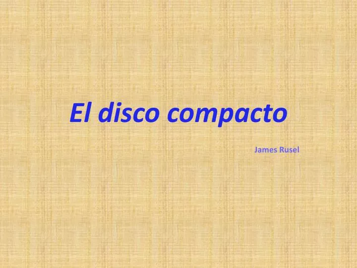 el disco compacto