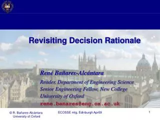 Revisiting Decision Rationale