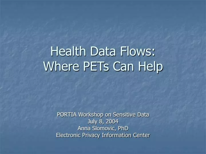 health data flows where pets can help