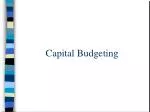 Capital Budgeting - slide 1