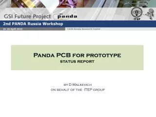 Panda PCB for prototype status report