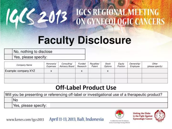 faculty disclosure