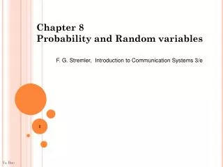 Chapter 8 Probability and Random variables
