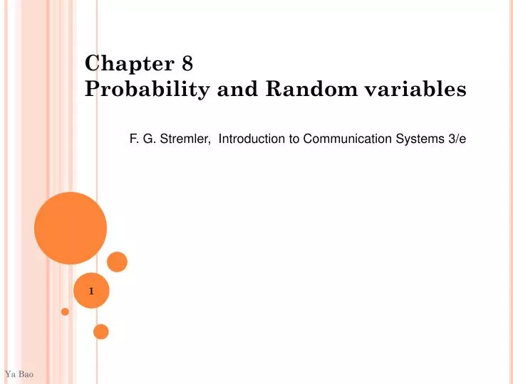 chapter 8 probability and random variables
