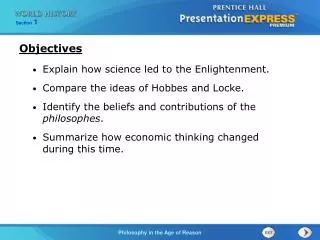 Explain how science led to the Enlightenment. Compare the ideas of Hobbes and Locke.