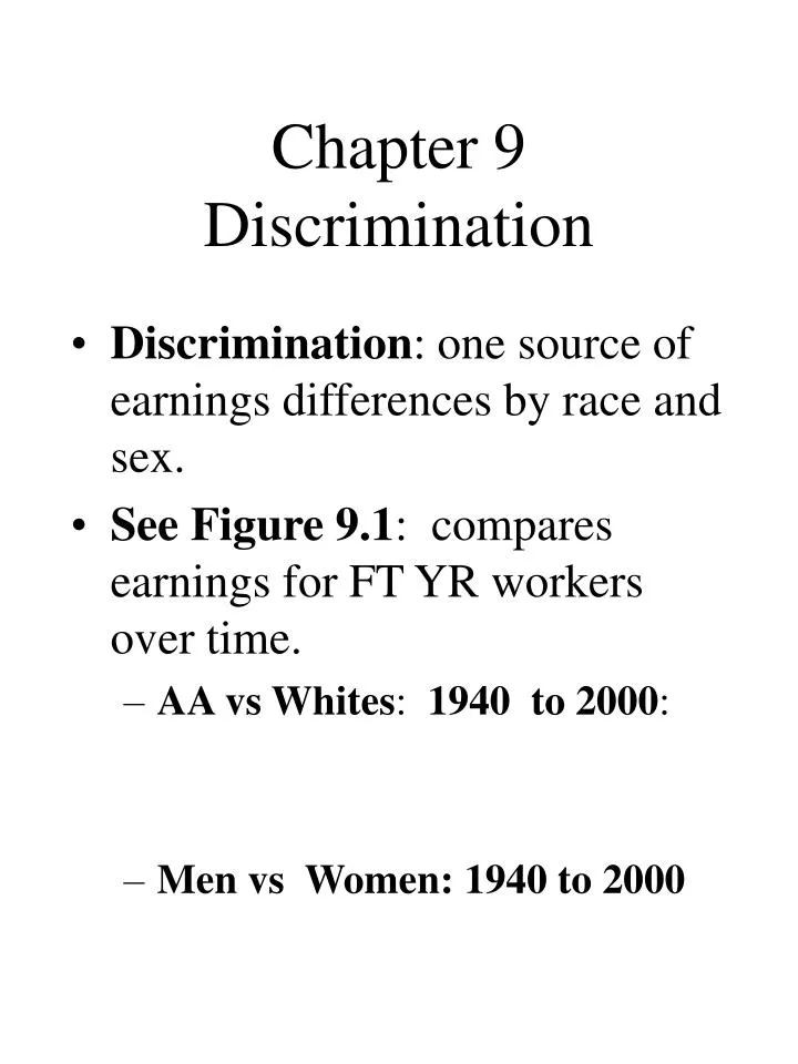 chapter 9 discrimination