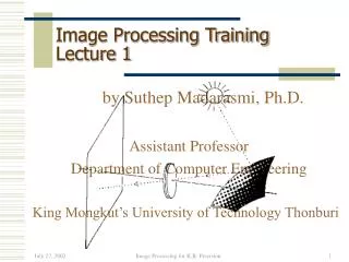 Image Processing Training Lecture 1