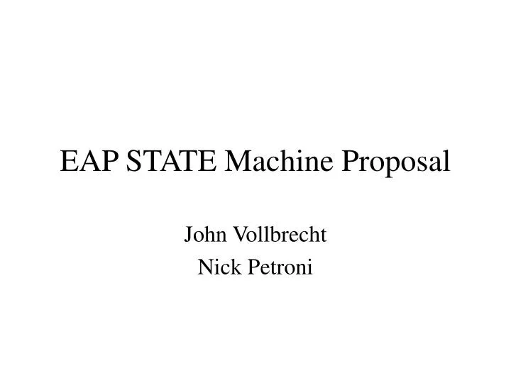 eap state machine proposal