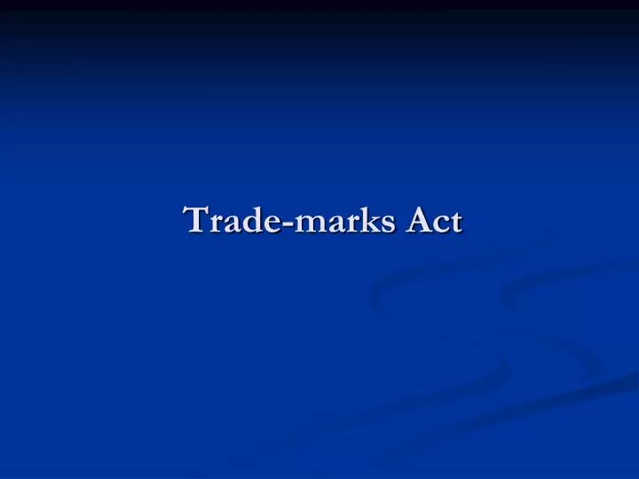 trade marks act