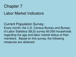 Chapter 7 Labor Market Indicators