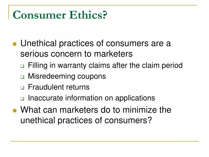 consumer ethics