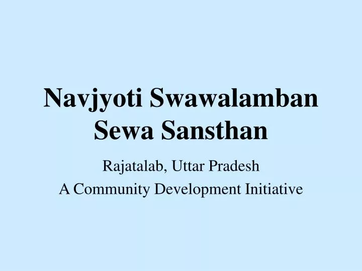 navjyoti swawalamban sewa sansthan