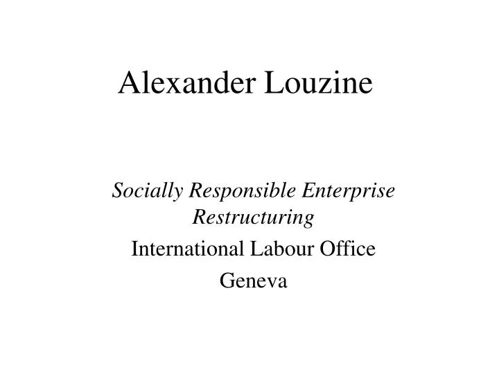 alexander louzine