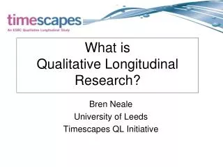 What is Qualitative Longitudinal Research?