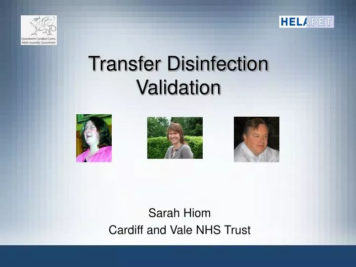 transfer disinfection validation