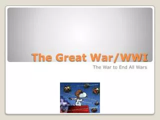 The Great War/WWI