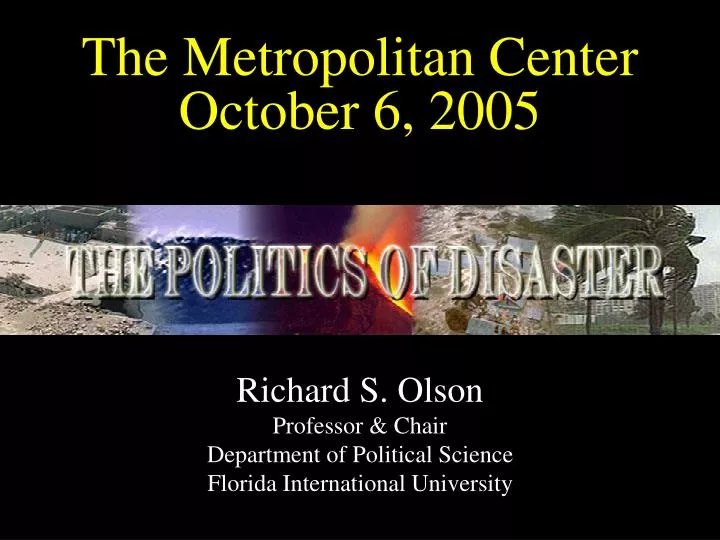 the metropolitan center october 6 2005