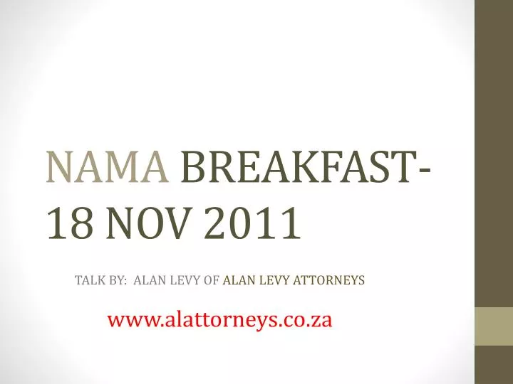 nama breakfast 18 nov 2011