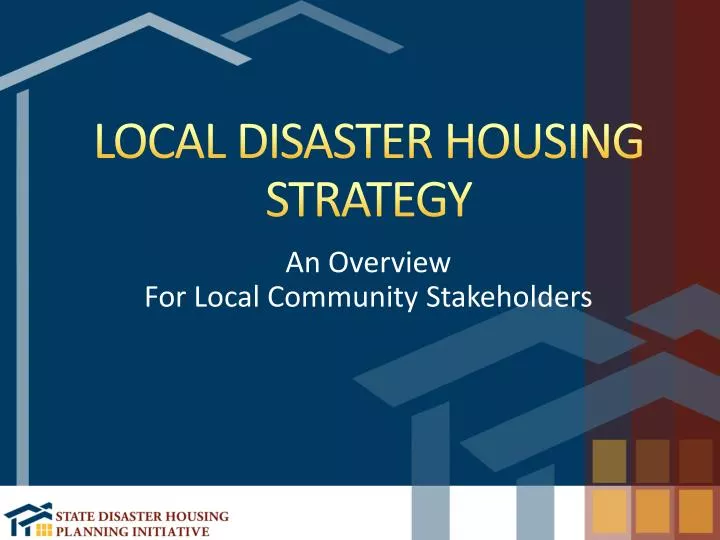 local disaster housing strategy