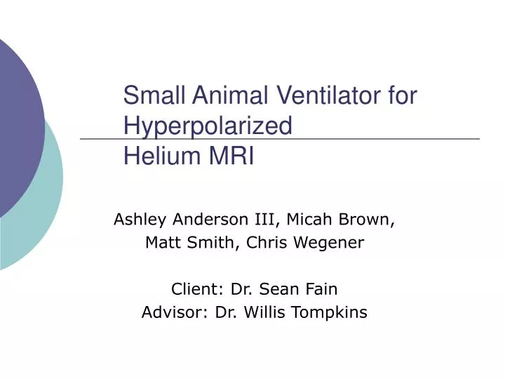 small animal ventilator for hyperpolarized helium mri