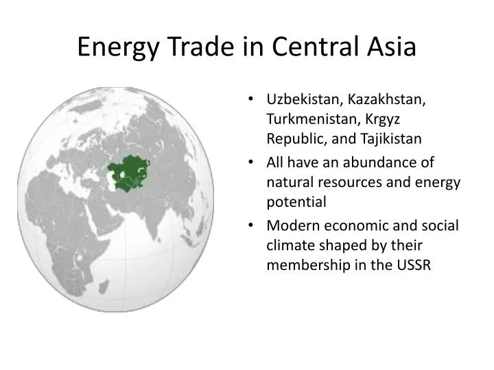 energy trade in central asia