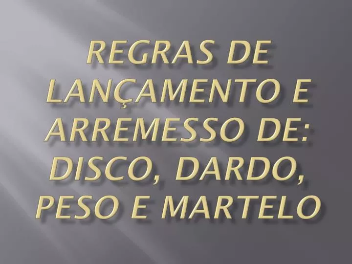 regras de lan amento e arremesso de disco dardo peso e martelo