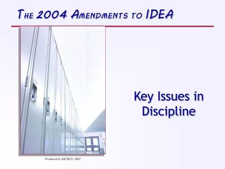 key issues in discipline