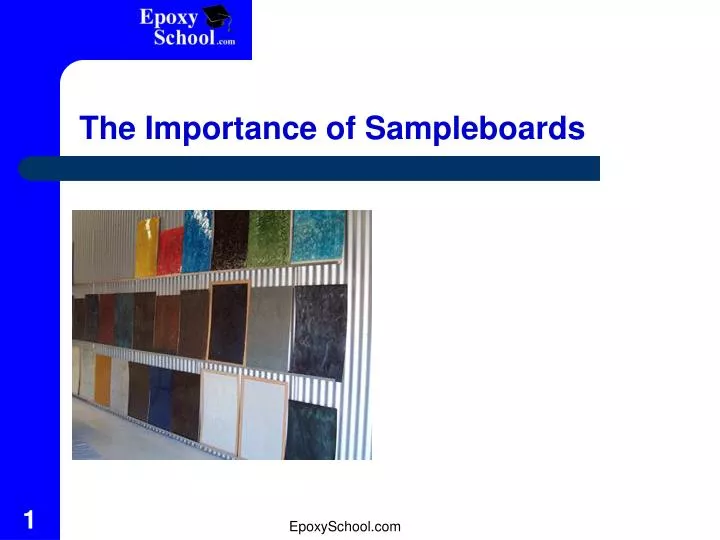 the importance of sampleboards