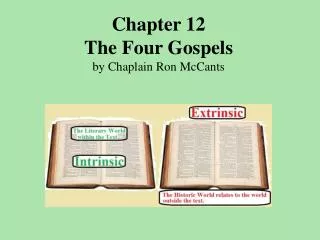 Chapter 12 The Four Gospels by Chaplain Ron McCants
