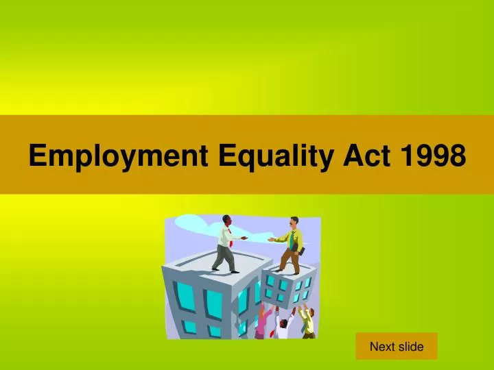 employment equality act 1998
