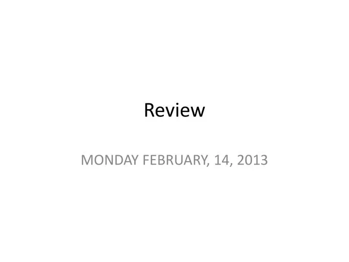 review