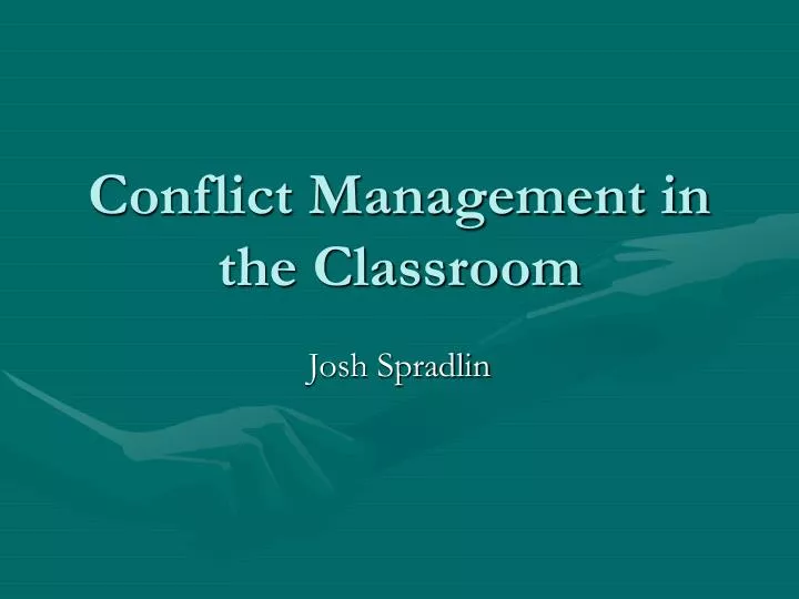 conflict management in the classroom