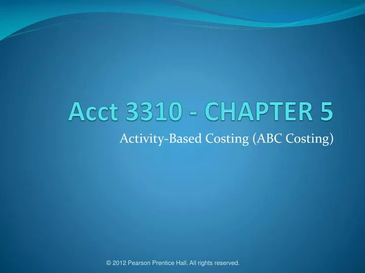 acct 3310 chapter 5