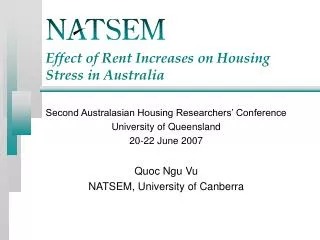 Effect of Rent Increases on Housing Stress in Australia