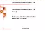 Accessglobal Communication Pty Ltd - slide 1