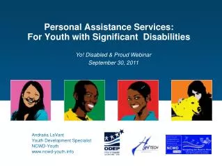 Personal Assistance Services: For Youth with Significant Disabilities
