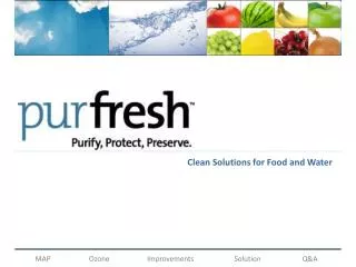 Clean Solutions for Food and Water