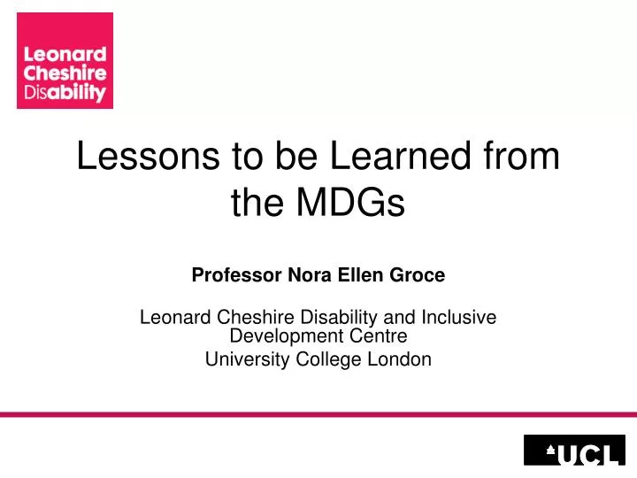 lessons to be learned from the mdgs