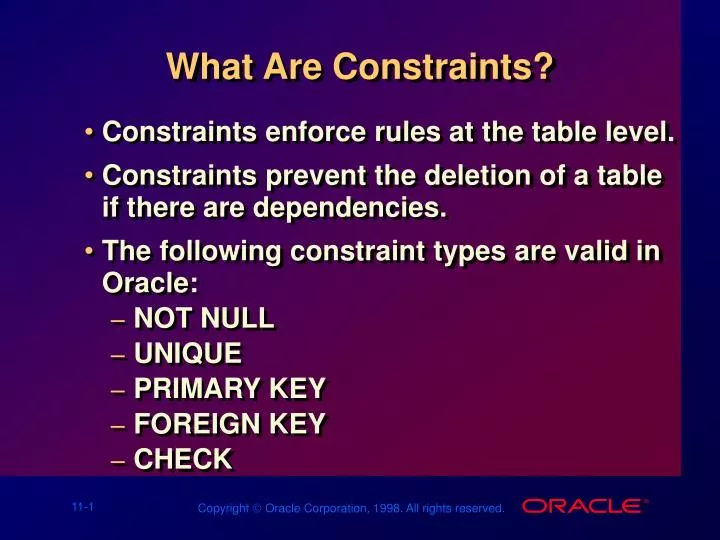 what are constraints