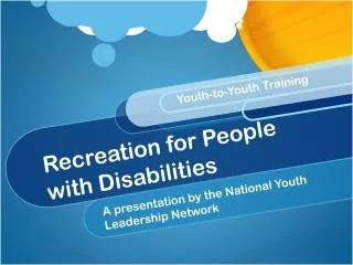 Recreation for People with Disabilities