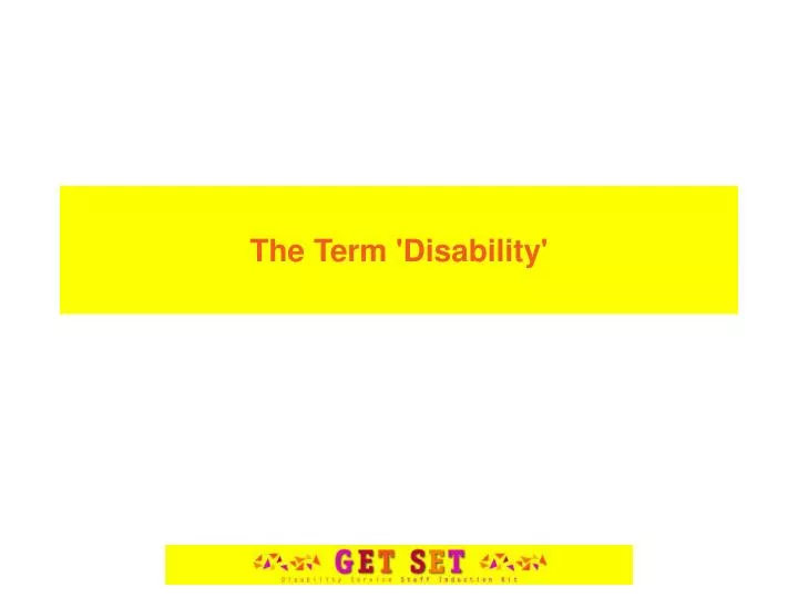 the term disability