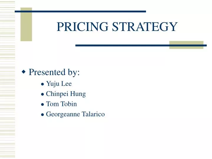 pricing strategy