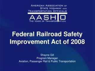 Federal Railroad Safety Improvement Act of 2008