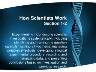 How Scientists Work Section 1-2