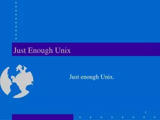 Just Enough Unix