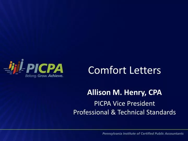 comfort letters