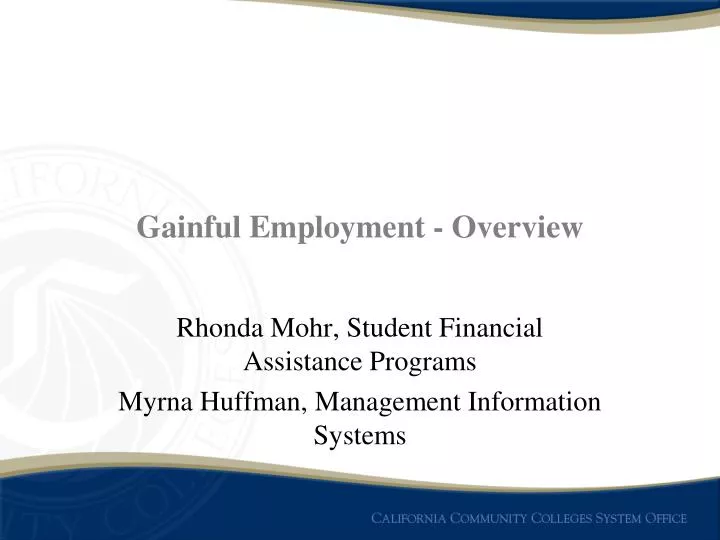 gainful employment overview