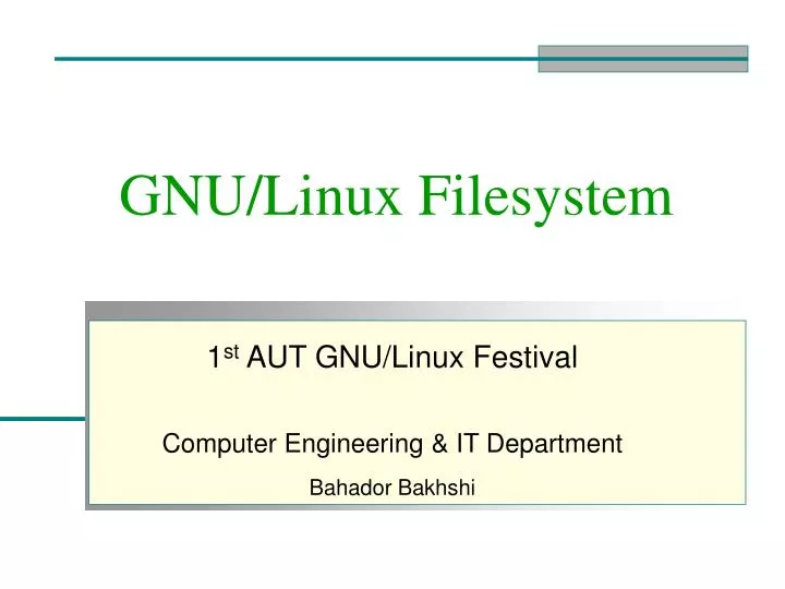 gnu linux filesystem