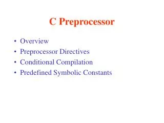 C Preprocessor